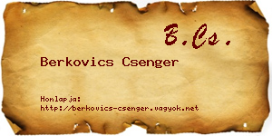 Berkovics Csenger névjegykártya